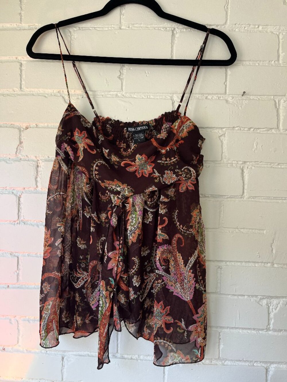 Brown Paisley Fairycore Top - Vintage